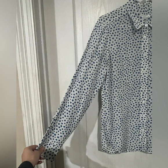 FINAL PRICE Equipment Femme Womens Star Print Long Sleeve Button Up Blouse Top - Picture 3 of 7